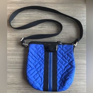 Tommy Hilfiger Blue & Black Quilted Crossbody Purse /Handbag